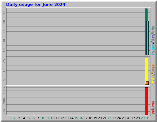 Daily usage for June 2024