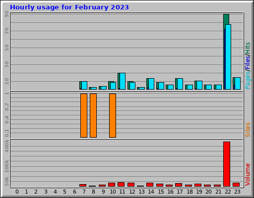 Hourly usage for February 2023