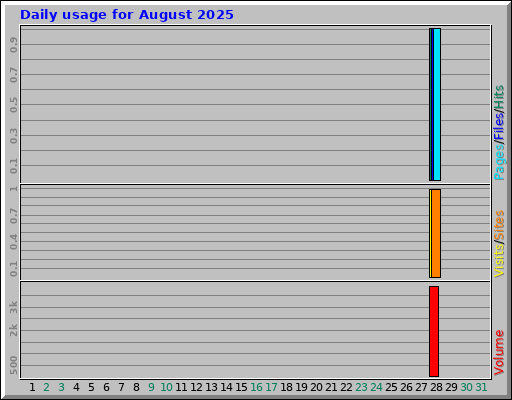 Daily usage for August 2025