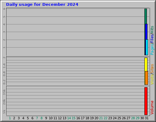 Daily usage for December 2024 Daily usage for December 2024