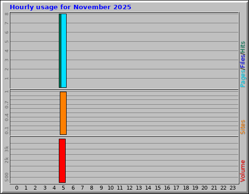 Hourly usage for November 2025