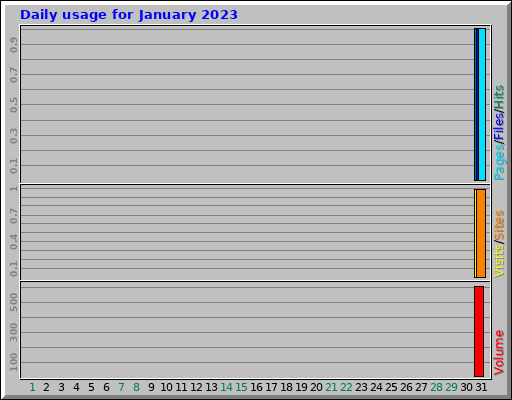Daily usage for January 2023 Daily usage for January 2023