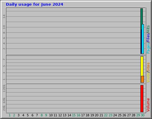 Daily usage for June 2024 Daily usage for June 2024