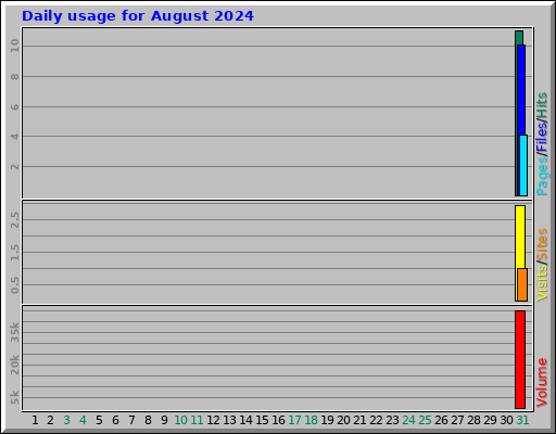 Daily usage for August 2024 Daily usage for August 2024