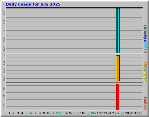 Daily usage for July 2025
